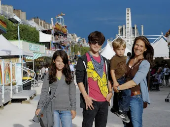 Author and photographer Deborah Copaken Kogan in Paris with her three children.