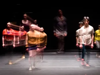 Harvard students perform <i>The Sum of Missing Parts</i> by Dance Program artist-in-residence Christopher Roman.