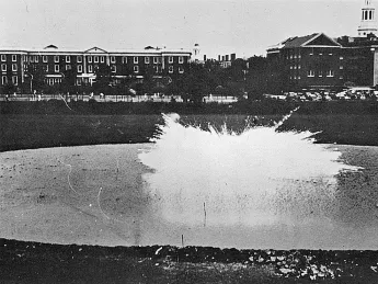 Independence Day, 1942: the first field test of napalm, behind Harvard Business School 