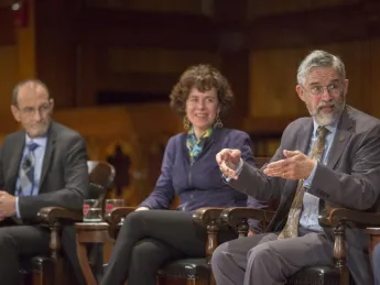 John Holdren, director of the White House Office of Science and Technology Policy, makes a point.