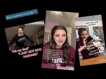 Three TikTok screenshots of Abigail Mack