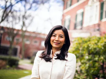 Tracy Palandjian outside of Loeb House