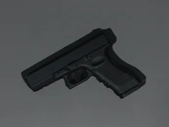 black semi automatic pistol on gray surface