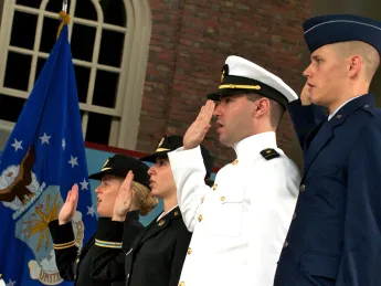 From left: Victoria Migdal, Nicole Unis, Evan Roth, and Isaiah Peterson—newly prepared for lives of service