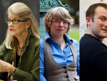 From left: Diana Eck, Jill M. Lepore, David C. Parkes, Amanda Claybaugh, and Arthur Spirling