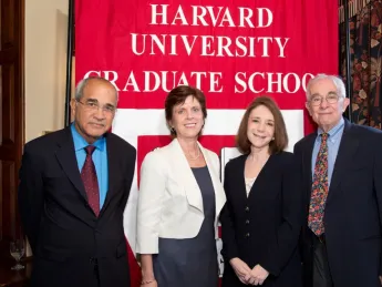 From Left: Arnold Rampersad, Louise Richardson, Sherry Turkle, and Everett Mendelsohn