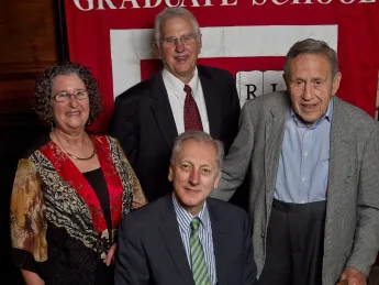 Clockwise from far left: Judith Lasker, Bruce Alberts, Leo Marx, and Keith Christiansen