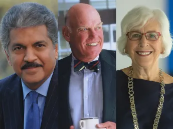 From left: Anand G. Mahindra, J. Louis Newell, and Emily Rauh Pulitzer