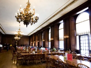 Dining halls (such as Eliot's) are "the hub of House life," says a report on the residences, and every House should have its own.