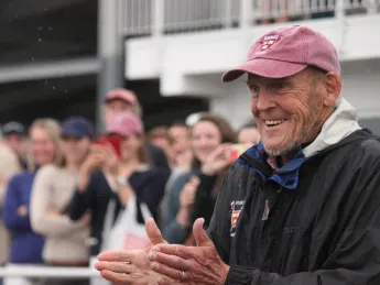 Harry Parker at the 2013 EARC Sprints, where his varsity eight once again took home the gold.