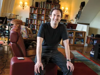 Screenwriter Danny Rubin at home 