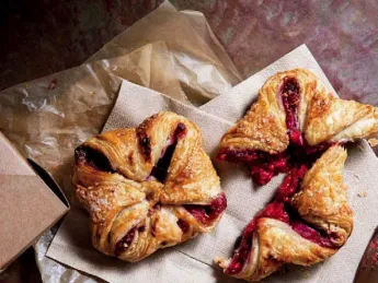 Fresh-baked jam turnovers at Sofra 