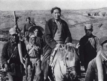 Photograph of Mao Zedong during what is thought to be the Long March, 1934-1935