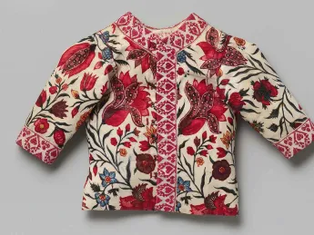 A Mughal baby jacket, masterful textile work