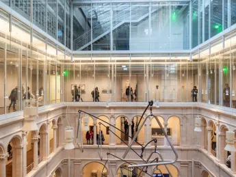 Harvard Art Museums, view of the galleries and conservation labs that surround the Calderwood Courtyard.