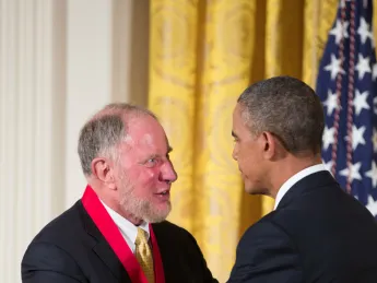 President Barack Obama presents the National Humanities Medal to Robert Putnam.