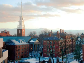 Looking south into Harvard Yard
