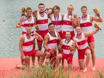 Howard, 2nd row center, captained his team to a silver medal this week. 