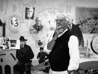 David Bisno in the Santa Barbara (California) Courthouse clock tower&rsquo;s Bisno-Schall Gallery