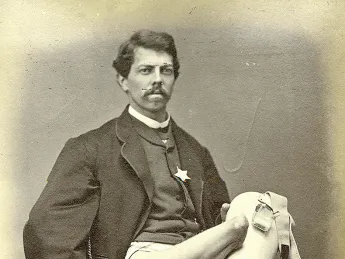 Civil War amputee Charles T. Green, photographed by William Bell (circa 1864)