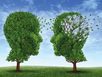 An illustration depicting the loss of mental functioning