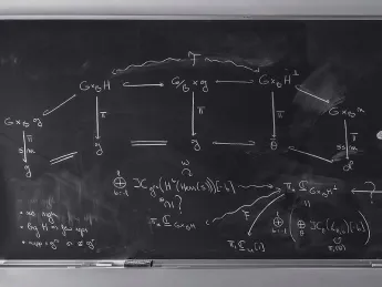 Photograph of a mathematician's blackboard, from the book Do Not Erase