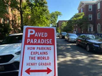 Grabar's book pictured with Ware Street's parked cars