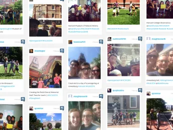 A screen shot of the class of 2018's Instagram Scavenger Hunt posts.