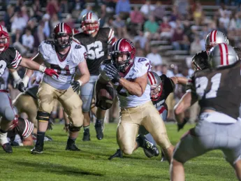 Returning from injury, Paul Stanton Jr. turned the game around with a 43-yard touchdown run in the third period. Stanton finished with 123 yards on 21 carries.