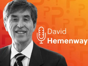 A black and white portrait of David Hemenway