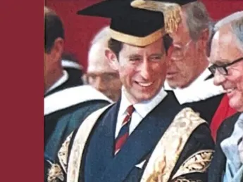 Prince Charles with Francis H. Burr in 1986