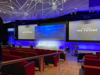 Winokur Family Hall, scene of the celebratory science symposium kickoff of the Kempner Institute for the Study of Natural and Artificial Intelligence