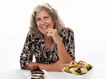 Nancy Cyr conscientiously weighs her holiday options.