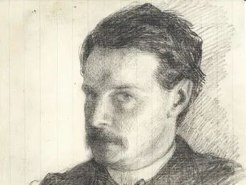 An 1866 self-portrait, when James was about 24 years old