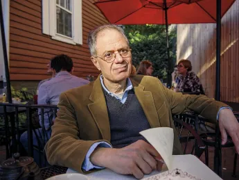 George Scialabba at Caf&eacute; Pamplona in Cambridge 