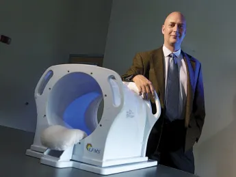 Michael Rohan has developed a magnetic-stimulation machine that shows promise for the immediate treatment of depression.