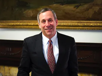 Portrait of Harvard President Lawrence S. Bacow