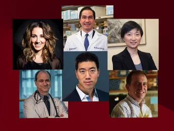 Headshot portraits of: Pardis Sabeti, Dan Barouch, Paul Ridker, David Liu, Xiaowei Zhuang, Marc Lipsitch.