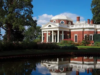 Photograph of the iconic Monticello, suggesting that Jefferson’s role as an owner of enslaved people needs to be made part of his history