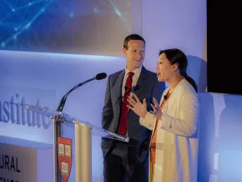 Mark Zuckerberg and Priscilla Chan at Kempner Institute debut