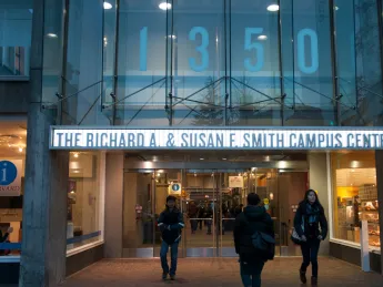 Holyoke Center—renamed the Richard A. and Susan F. Smith Campus Center—will be transformed into a new campus center beginning in 2016. 