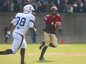 Shaking off his first-half rust, quarterback Conner Hempel ’15 rebounded in the final 30 minutes, completing 11 of 16 passes for 163 yards and the enormous final touchdown.