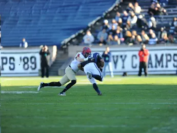 Hard-hitting defensive back Sean Ahern (seven solo tackles, one pass breakup) and the rest of the Crimson senior defenders went out with a bang, keeping the Elis scoreless as Harvard piled up 31 unanswered points.