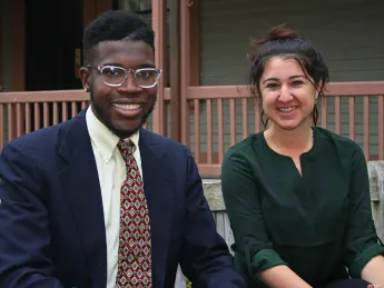 Photograph of Harvard Forward candidates Jayson Toweh and Thea Sebastian