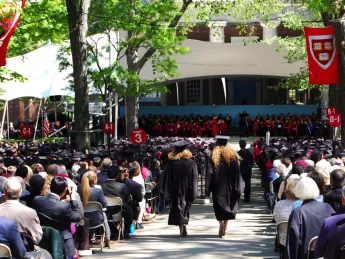 Photograph Commencement procession into Harvard Yard Tercentenary Theatre