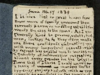 A page from a miniature novel written by teenager Charlotte Brontë