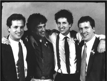 Brothers four: Ned, Harry, author George, and Mark in 1989