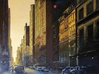 Derek Reist's painting <i>Downtown Gold</i>