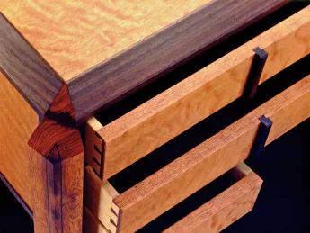 A seven-drawer desk (detail)