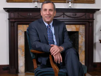 Portrait of Harvard President Lawrence S. Bacow